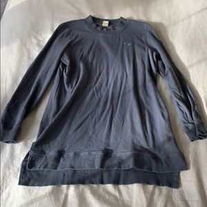Roxy long sleeve shirt sweater dress grey blue L